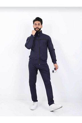 ست بالاتنه و پائین تنه سرمه ای مردانه بافت Tuwan - کد 896751028
