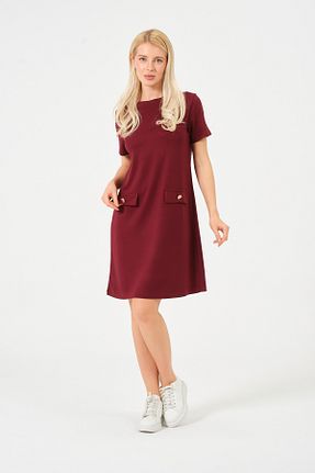 لباس زرشکی زنانه بافت Moda Palmiss - کد 897218016