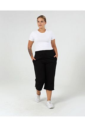 شلوار سایز بزرگ مشکی زنانه بافت Curvy Trend - کد 331571973