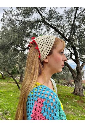 باندانا بژ پنبه ای RA Design - کد 897196430