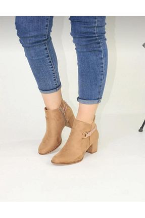 بوت / نیم بوت بژ زنانه جیر BSY COLLECTİON - کد 897196823