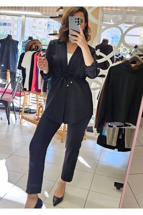 ست بالاتنه و پائین تنه مشکی زنانه بافتنی parklinejeans - کد 897212706