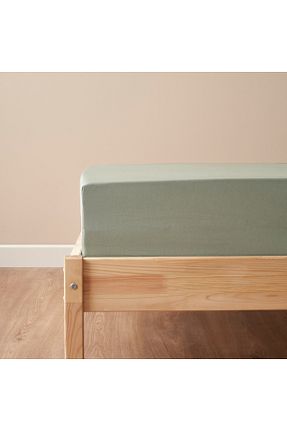 ست ملحفه دونفره سبز پنبه - ساتن Bella Maison - کد 897494471