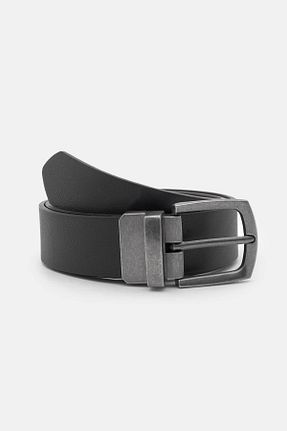 کمربند مشکی مردانه پلی اورتان Pull & Bear - کد 897217848
