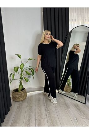 ست گرمکن سایز بزرگ مشکی زنانه مخلوط ویسکون Butik Nilyam - کد 897209369