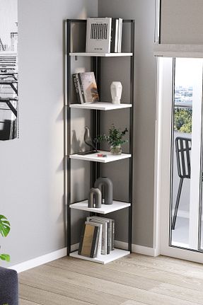 قفسه کتاب سفید 180 سانتی متر Bofigo - کد 897956896