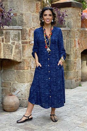 لباس آبی زنانه بافتنی Nevin Kaya Moda - کد 249655113