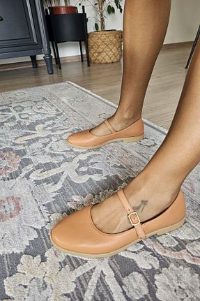 بابت قهوه ای زنانه چرم خالص TOPUKLA - کد 897249811