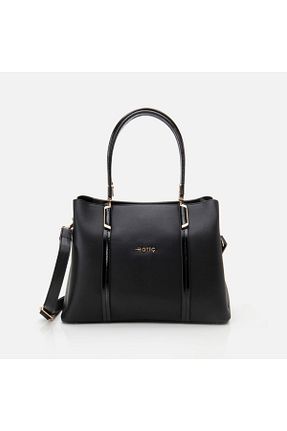 کیف دوشی مشکی زنانه چرم مصنوعی Hotiç - کد 897254199