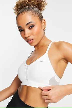 سوتین ورزشی سفید زنانه پلی استر Nike - کد 897236906