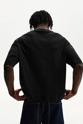 تیشرت مشکی مردانه Relaxed Bershka - کد 885092742