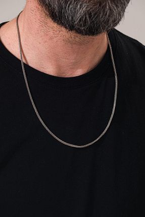 گردنبند نقره رنگی مردانه 925 عیار Tmt Silver - کد 898045335