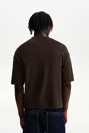 تیشرت قهوه ای مردانه Relaxed Bershka - کد 885092801