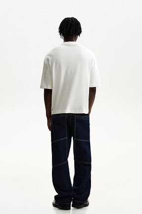 تیشرت سفید مردانه Relaxed Bershka - کد 885116692