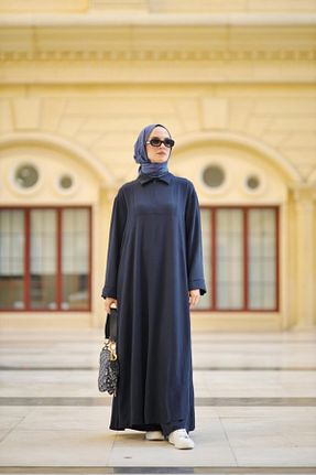 ست بالاتنه و پائین تنه حجاب سرمه ای Relaxed NS Moda - کد 897264105