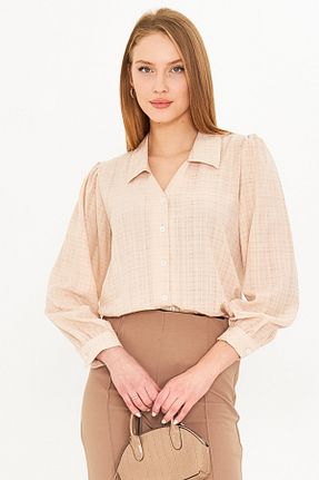 پیراهن بژ زنانه رگولار armonika - کد 888351701