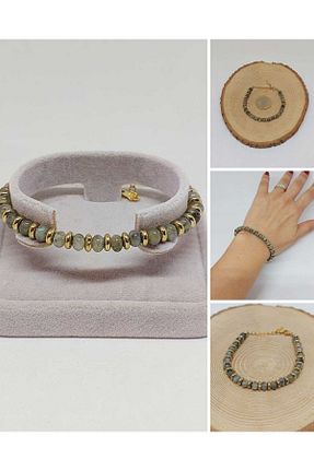 دستبند جواهر رنگی زنانه سنگ طبیعی Yasamtohumu - کد 898826788