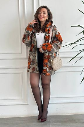 پالتو پشمی بژ زنانه Relaxed Yağmur Butik - کد 897337885