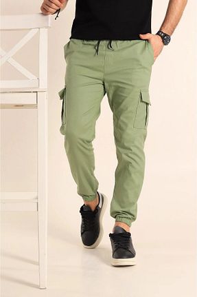 شلوار سبز مردانه پنبه ای SERAZAT - کد 896232792