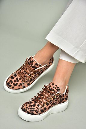 کفش اسنیکر قهوه ای زنانه بند دار Fox Shoes - کد 894177995
