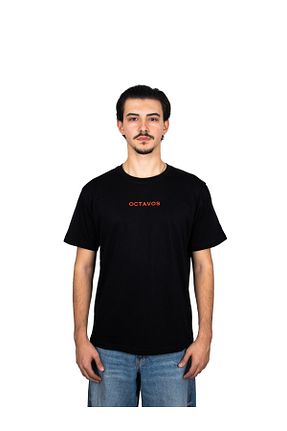 تیشرت مشکی زنانه اورسایز Octavos - کد 897344151