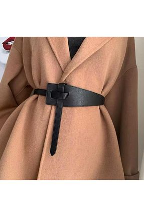 کمربند مشکی زنانه چرم مصنوعی MODAM HİFA - کد 897355530