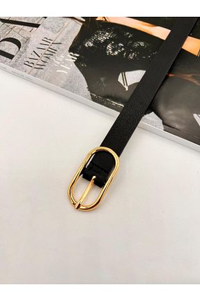 کمربند مشکی زنانه چرم مصنوعی MODAM HİFA - کد 897362309