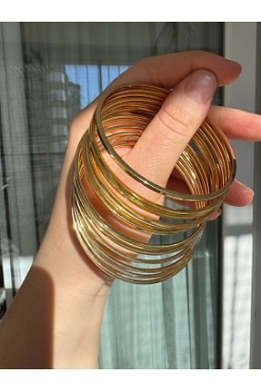 دستبند استیل (فولاد) طلائی زنانه استیل ضد زنگ MODA - کد 897351131