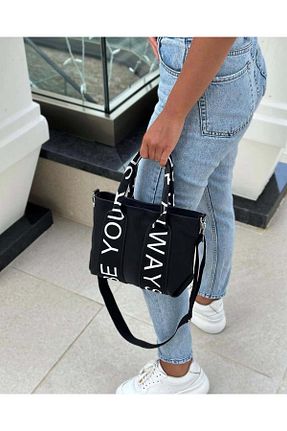 کیف دوشی مشکی زنانه چرم مصنوعی BAGS - کد 897361165