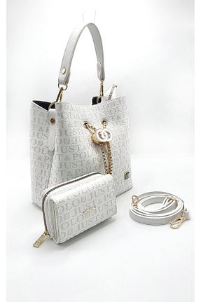 کیف دوشی سفید زنانه چرم مصنوعی Just Polo - کد 897389159