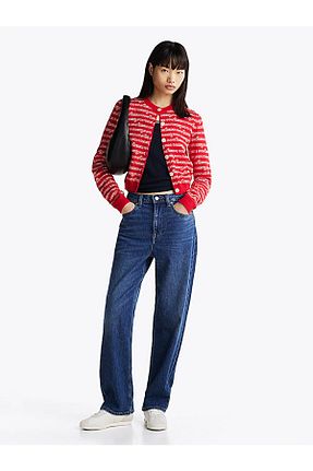 شلوار جین سرمه ای زنانه پاچه ساده Tommy Hilfiger - کد 897391012