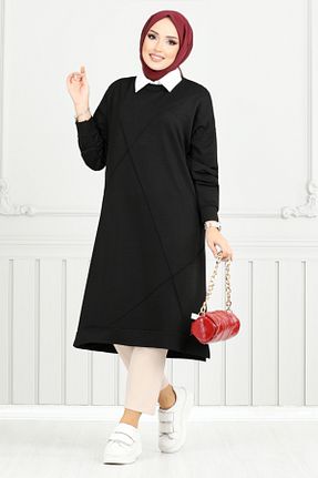 تونیک حجاب مشکی زنانه مخلوط پلی استر ModaMerve - کد 897391367