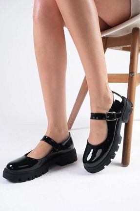 کفش لوفر مشکی زنانه چرم لاکی Giydim Gidiyor - کد 898082069