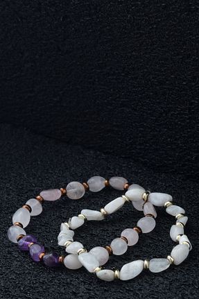 دستبند جواهر رنگی زنانه سنگ طبیعی Ssilhoutte Doğaltaş - کد 897394157