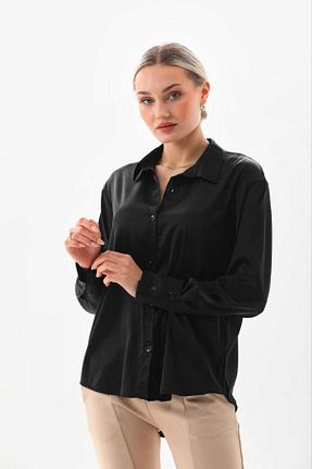پیراهن مشکی زنانه اورسایز VOVSTYLE - کد 897400679