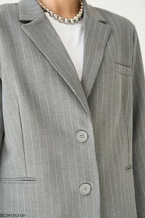 کت بلیزر طوسی زنانه بافتنی HSNGIYIM - کد 897430924