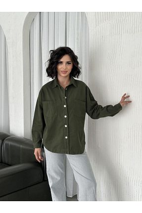 پیراهن خاکی زنانه رگولار HSNGIYIM - کد 897460537