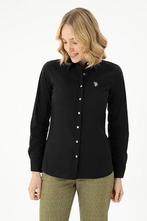 پیراهن مشکی زنانه یقه پیراهنی U.S. Polo Assn. - کد 827006874