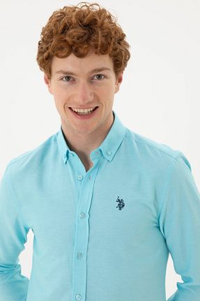 پیراهن سبز مردانه یقه پیراهنی U.S. Polo Assn. - کد 833119878