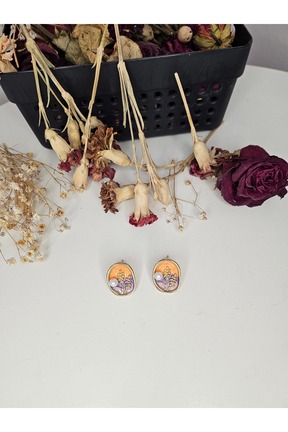 گوشواره جواهر طلائی مروارید Tasarım - کد 897449001