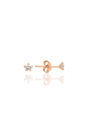 گوشواره نقره صورتی زنانه 925 عیار Söğütlü Silver - کد 897459694