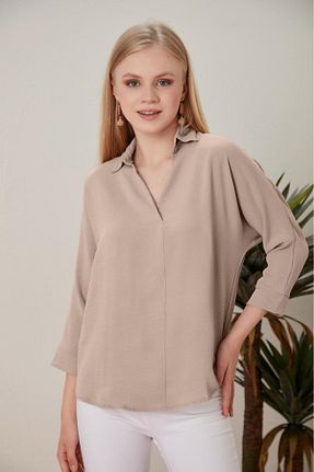بلوز بژ زنانه ساده HOFY - کد 897454132