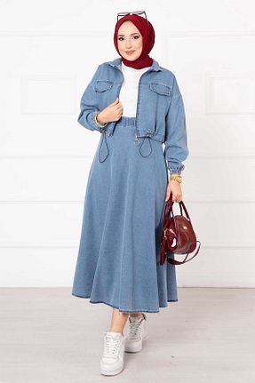 ست بالاتنه و پائین تنه متالیک زنانه جین EBRUTESETTÜR - کد 897463960