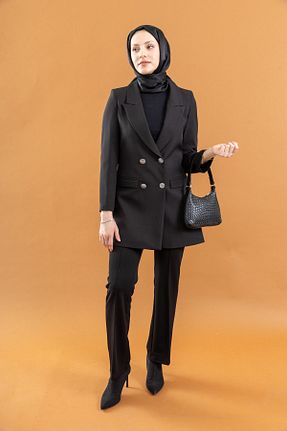 کت مشکی زنانه دو سینه TUĞBA ERGÜL - کد 897476311
