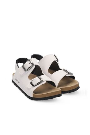 صندل سفید بچه گانه پاشنه تخت Slazenger - کد 897483234