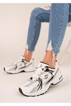 کفش اسنیکر سفید زنانه بند دار shop - کد 897482363