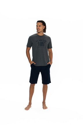 ست لباس راحتی طوسی مردانه ساده U.S. Polo Assn. - کد 897490211
