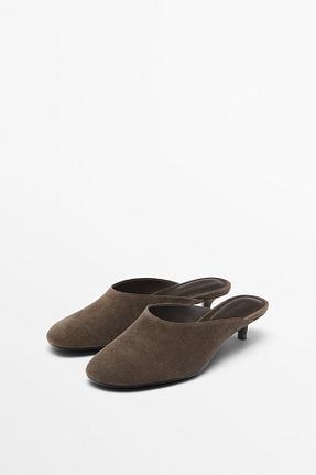 کفش پاشنه بلند کلاسیک بژ زنانه جیر Massimo Dutti - کد 897497633
