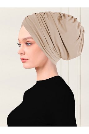 روسری بژ ساده ada sanatsal - کد 762243041