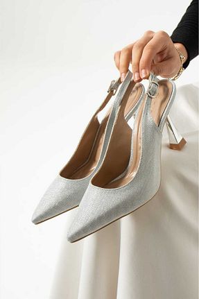 کفش استایلیتو طوسی پاشنه نازک Zoom Women Style - کد 896996360
